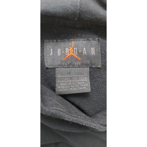 Air Jordan Youth XL Boys 13 To 15 Cropped Hoodie Black Jumpman Logo - Picture 7 of 11
